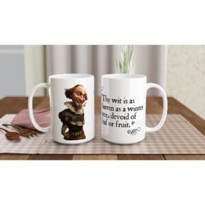 Shakespearean Mornings #1 White 15oz Ceramic Mug
